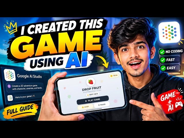 I Created This Game Using AI Studio on My Phone 🤯 | No PC Needed!