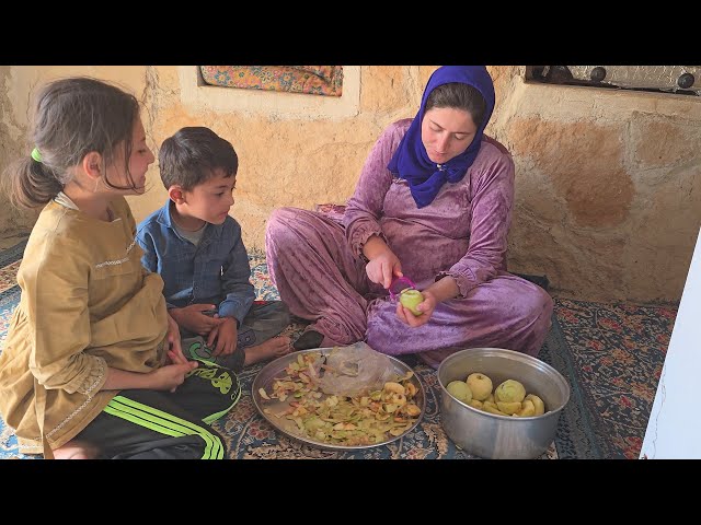 Leveling a platform on a mountain slope: A pregnant nomadic lady's engaging goal