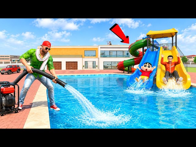 😱 Jack and Shinchan Build New Pool Slider 😱 - INDIAN THEFT AUTO SIMULATOR