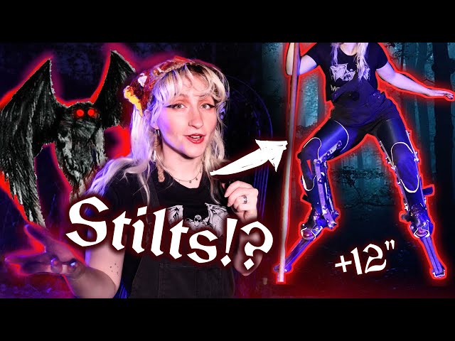 I built MECHANICAL STILTS to be as tall as MOTHMAN 🦇 (DIY digitigrade Stilts)