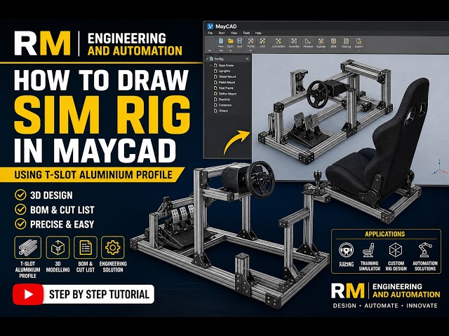 How to Draw a Sim Rig in MayCAD Using T-Slot Aluminium Profile