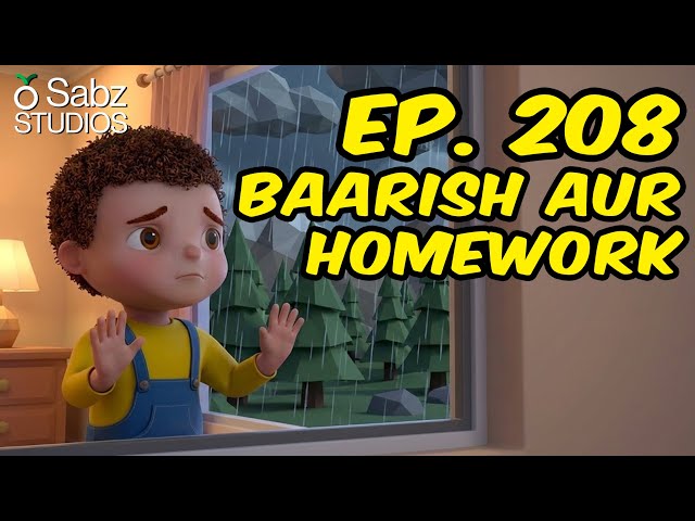 Jan Cartoon in Urdu || Baarish Aur Homework || Official Cartoon Remastered || S02 E08