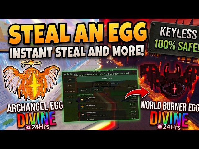 [😇🪽] STEAL AN EGG SCRIPT! 🔥🥚- 2026 | INSTANT STEAL | KEYLESS | ESP | LIGHT AND DARK UPDATE AND MORE!