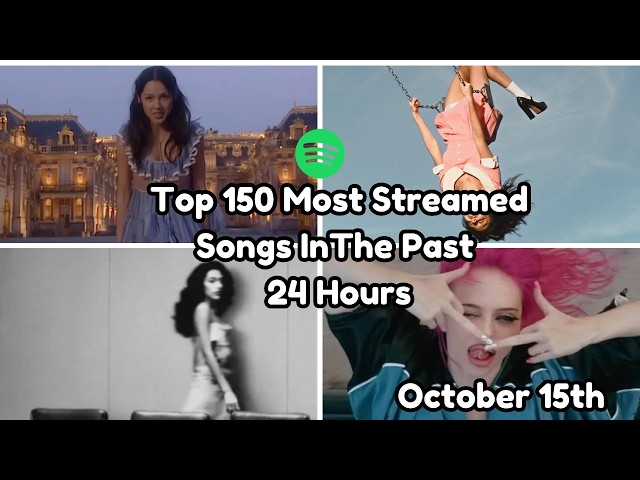 Top 150 Most Streamed Songs In The Past 24 Hours - October 15th