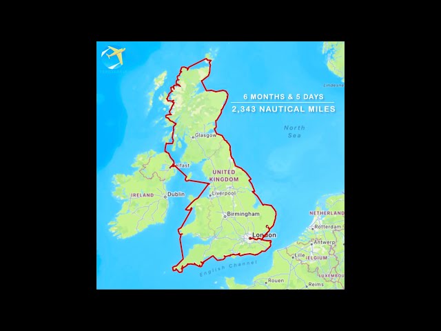 Sailing around Britain in 38 minutes 