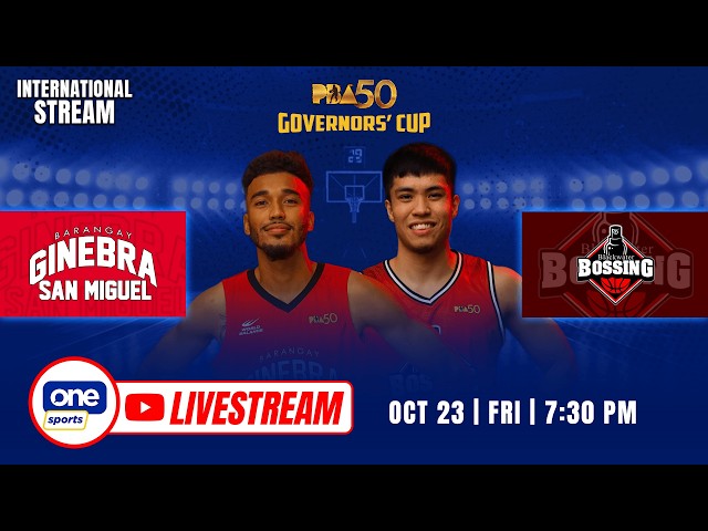 LIVE: BRGY. GINEBRA vs BLACKWATER | PBA SEASON 50 GOVERNORS’ CUP | OCT 23, 2026