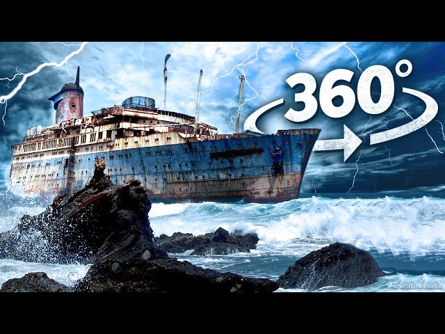 VR 360 Inside an Abandoned Zombie Cruise Ship #360video