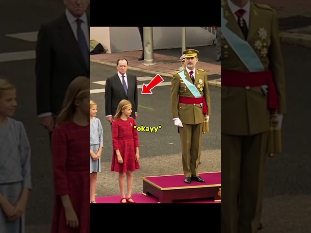 King felipe asking princess leonor to stand straight#leonor#shorts#princess