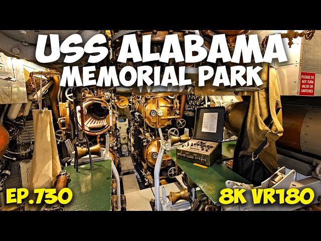 Mobile, Alabama: USS Alabama Battleship Memorial Park ep.730 Part 12 #8k #vr180 #3d #travel #history