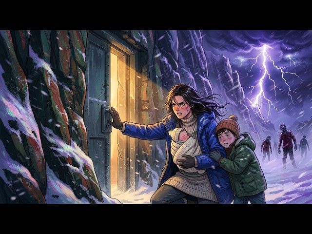 Trapped in Snowstorm Mother Found a Hidden Bunker Built Into the Mountain Cliff | Cozy Ghibli ASMR