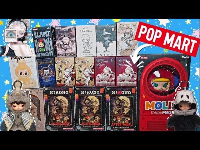 UNBOXING ALL POPMART!📦 LOTS OF HIRONO AND THE CUTEST MOLLY BJD! 🫶