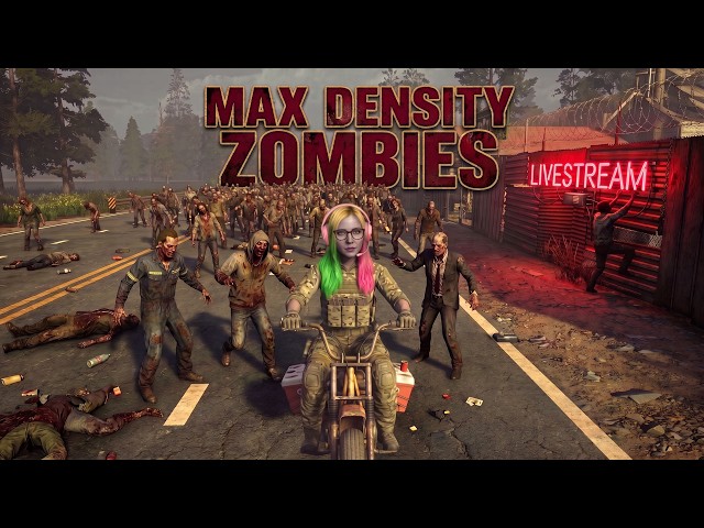 Max Density Zombie Horde Night - 7 Days To Die Livestream - Days 7-9