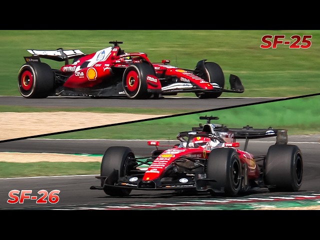 Ferrari SF-25 vs SF-26 F1 Sound Comparison: 2 Gens of Formula 1 V6 Hybrid at Imola Circuit