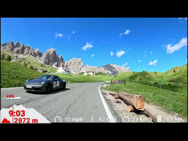 30 Minute Virtual Cycling Workout Dolomites South Tyrol Italy Telemetry 4K Video