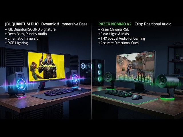 🎧 JBL Quantum Duo vs Razer Nommo V2 ดวลไมค์ชัดๆ ตัวไหนเหมาะกับสายเกมมิ่งและสตรีม