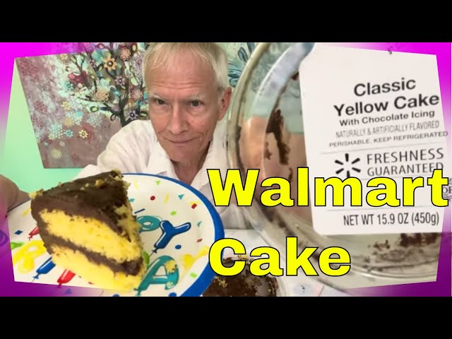 ASMR| Walmart Classic Yellow Cake with Chocolate Icing | 74th Birthday!