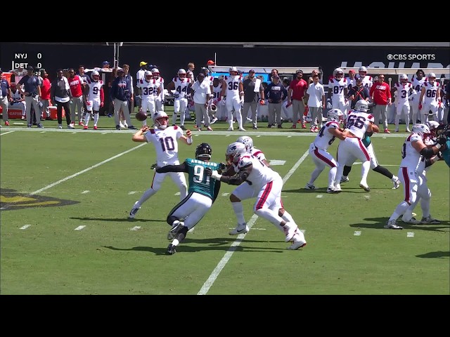 Maye fumbles on strange pass