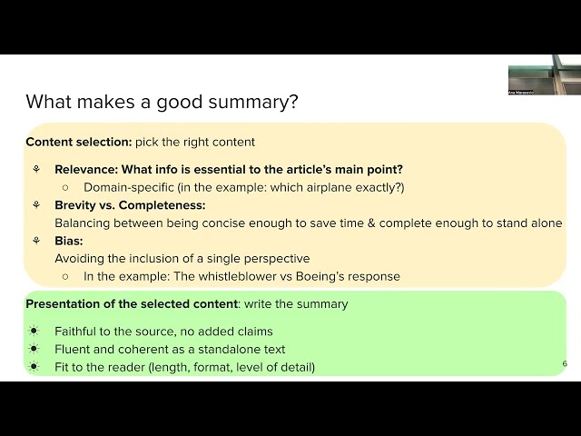 UUtah CS 6340 NLP | Fall 2026 | Intro to summarization