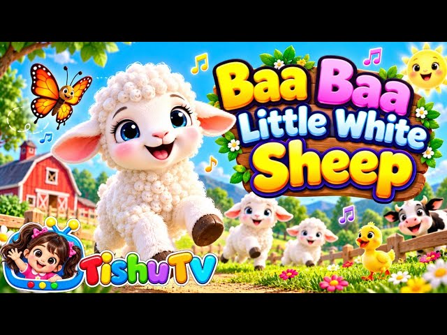 🐑 Baa Baa Little White Sheep 🐑 | @TISHUTVKIDS  Fun Nursery Rhyme for Kids | Kids Songs & Rhymes
