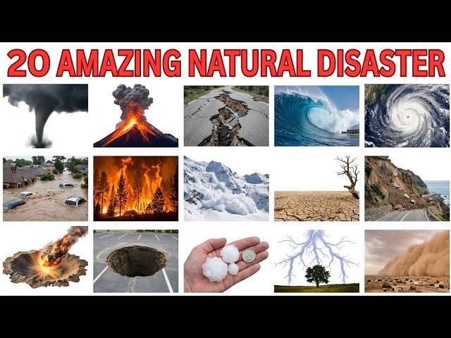 20 Names of Natural Disasters | Natural Disasters for Kids | Natural Disasters Names in English &...