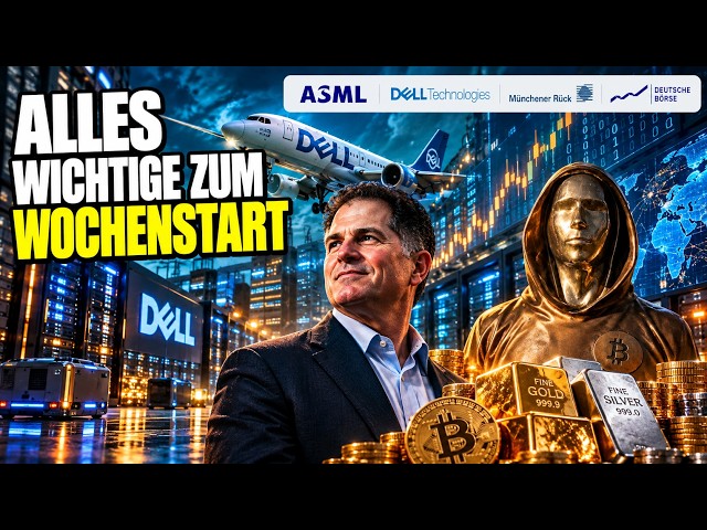 US-Indizes vorbörslich unter Druck! | Gold | Silber | Brent | ASML | Dell | Deutsche Börse | Bitcoin