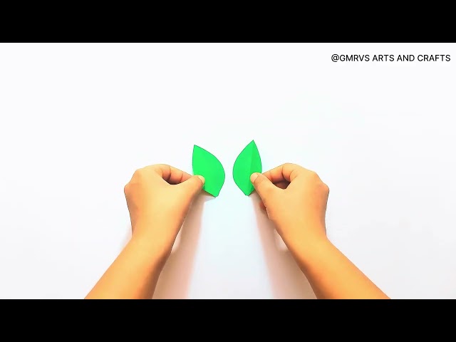 3 - Simple paper leaf cutting |GMRVS ARTS AND CRAFTS| #paperleaves #papercraft