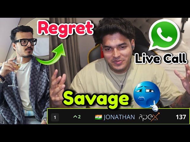 🥵JONATHAN Savage Troll Someone Brutally 🚨 Live Call FF Champion 🏆 Big Surprise For Winning 😍🔥