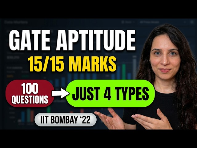 👉🏻100 GATE Aptitude Questions Analysed (2017-2026): Only 4 Types Matter | Mission 15/15 Ep 2 | IIT