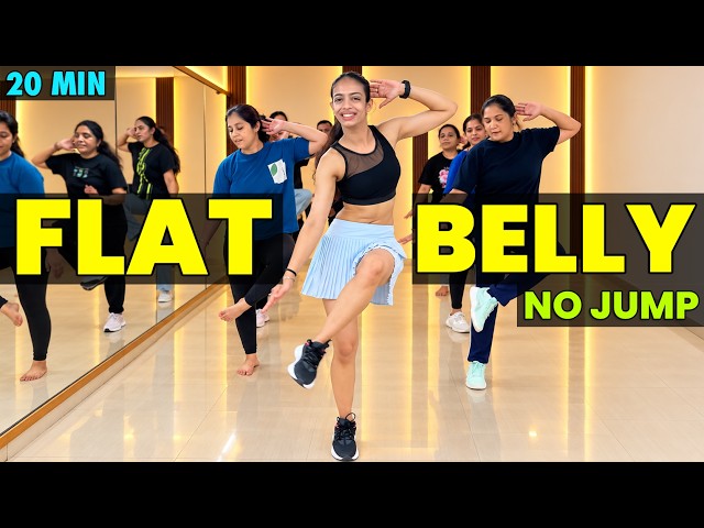 20 Min Flat Belly Walking Workout 👟 | Low Impact Cardio to Burn Fat (No Jumping)