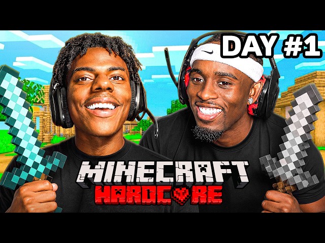 MINECRAFT HARDCORE ALL BOSSES DAY 1 🍄🔨🧟‍♂️ft. KaiCenat
