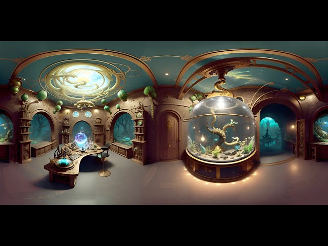 The changing aquarium in the changing room