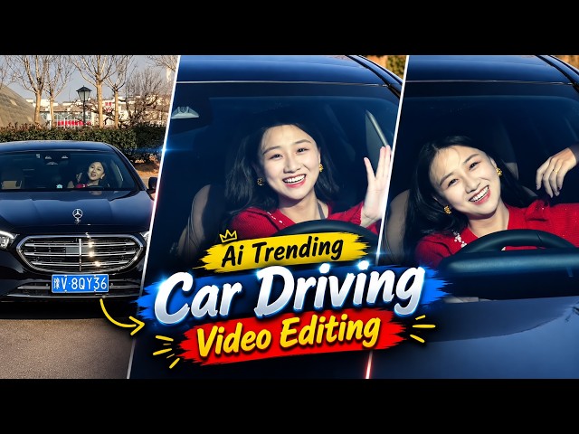 Trending CAR Driving Ai Video Editing Tutorial | Instagram Viral Car Driving Reels Editing - Gemini