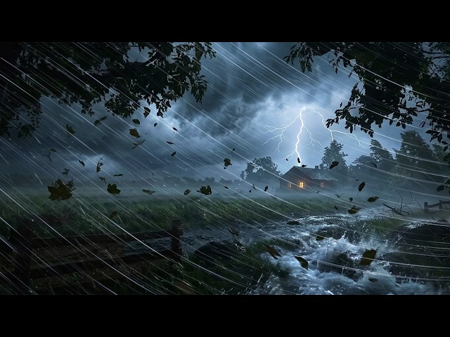 Powerful Thunderstorm Is Healing Your Mind | Say Goodbye to Stress & Sleep with Heavy Rain & Thunder