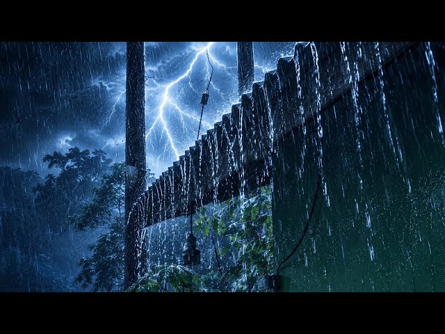 Fall Asleep Fast with Heavy Rain & Thunder | Deep Sleep & Stress Relief, Relaxation 