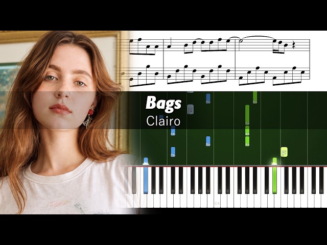 Clairo - Bags - Piano Tutorial with Sheet Music