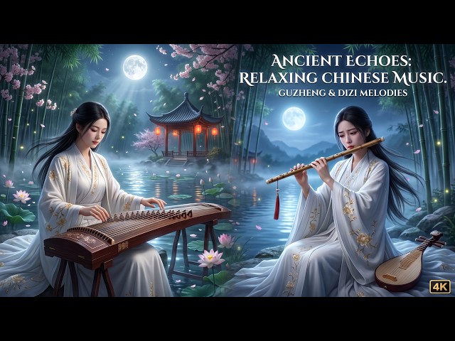 Chinese Bamboo Flute & Pipa 🌙 Sad Relaxing Music | Ancient China Meditation, Sleep & Healing Music