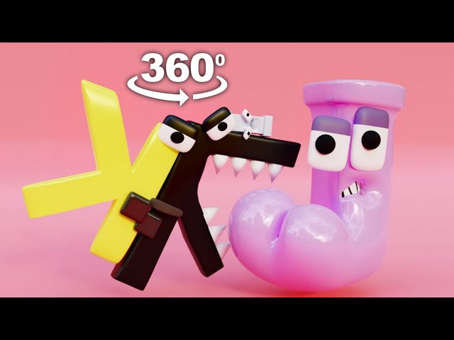 360 video | Alphabet Lore but 3D | F vs J Funny moment