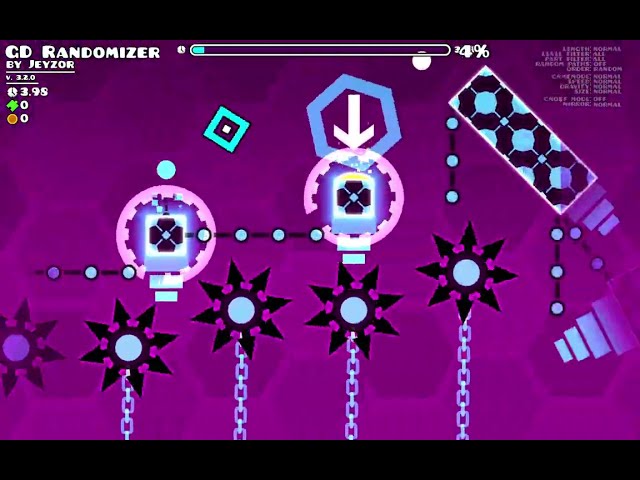 Geometry Dash AGAIN!!! Jawbreaker Wave and GD RANDOMIZER