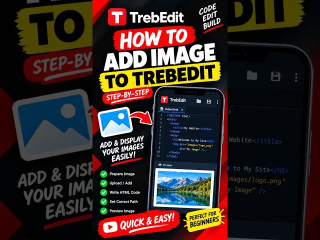 How to add image to Trebedit | Step-by-Step for beginners
