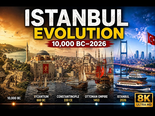 Istanbul Evolution (10,000 BC–2026) | The Incredible History of Istanbul | 8K Timelapse #istanbul