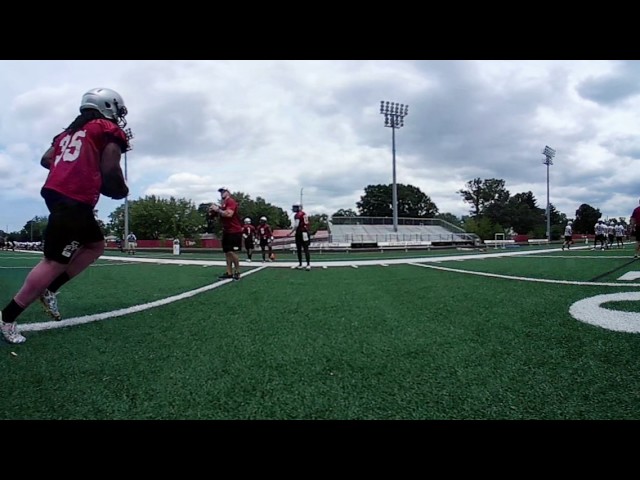 UIndy Football 360 view Running Back drills 2017