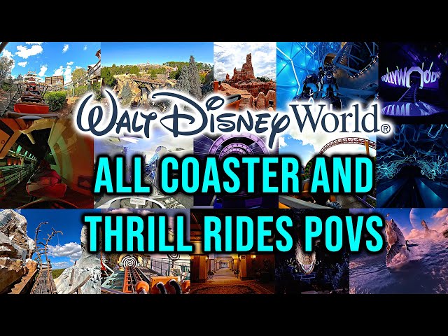All Walt Disney World Roller Coasters and Some Thrill Rides 4K POV Compilation