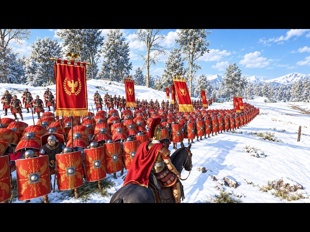 500 Romans vs 1,000 Barbarians: Extreme Winter Tactical Masterclass! ❄️⚔️