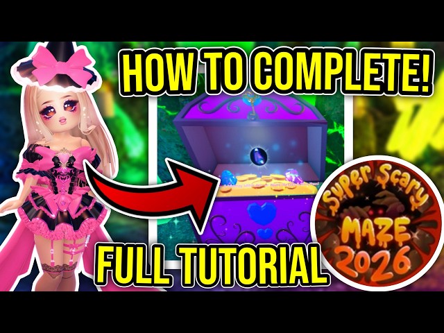 HOW TO COMPLETE THE SUPER SCARY MAZE 2026 (easy & quick tutorial) In ROYALE HIGH WICKERY CLIFFS