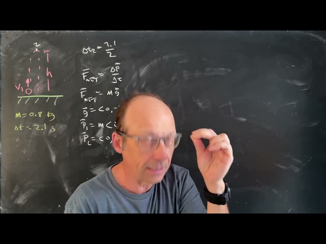 Physics Problem: Ball Toss - Work-Energy and Momentum Principle