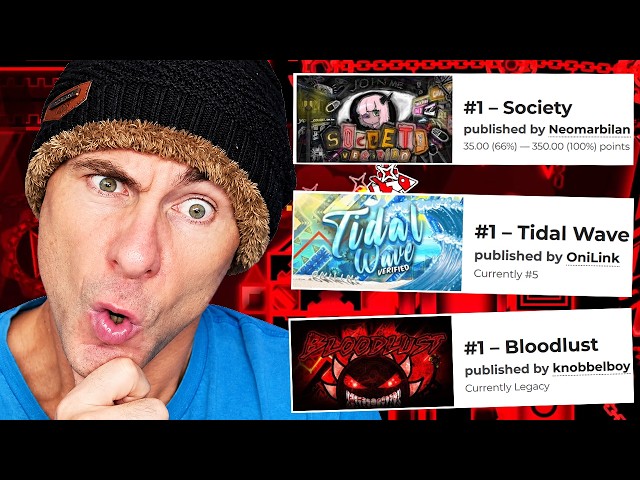 1 ATTEMPT on ALL TOP 1 Geometry Dash LEVELS