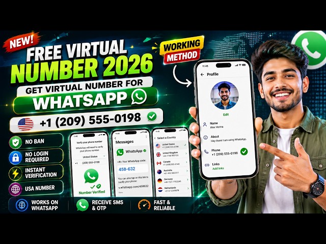 Get a Free Number for WhatsApp | Virtual Number Tutorial (2026) ✅