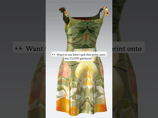 Adding Custom Prints in CLO3D ✨ | Fashion Design Tutorial