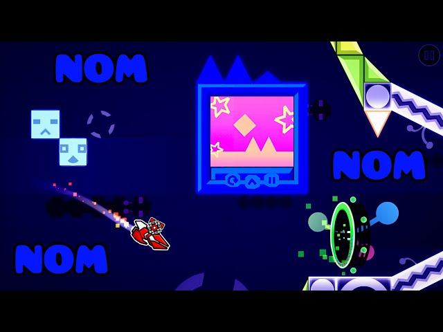 “nom nom nom” by puddii (ALL COINS) | Geometry Dash Daily Level #487