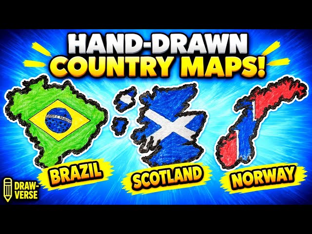 3 NATIONS, 3 FLAG MAP, 1 SKETCH BOOK || BRAZIL, SCOTLAND, NORWAY